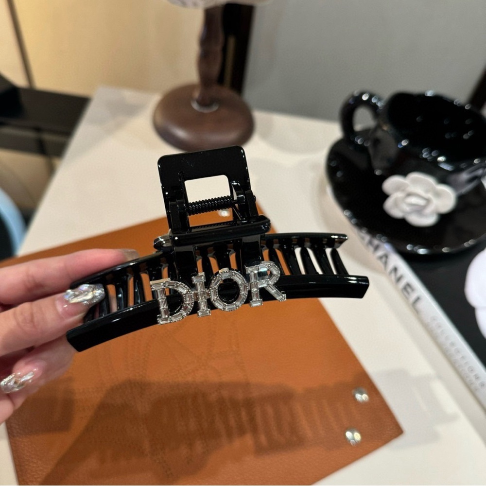 Dior Black and Silver Hair Clip